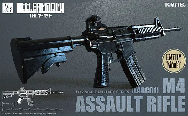 LittleArmory [LABC01] M4 Assault Rifle 1/12 Plastic Modelㅤ – Tomytec – ActionFigure Brasil