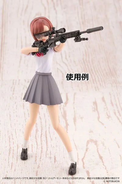 LittleArmory [LAOP08] Sousai Shojo Teien Tactical Glove (Black) Plastic Modelㅤ – Tomytec – ActionFigureBrasil — embalagem