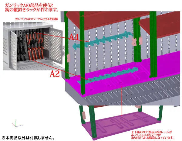 LittleArmory [LD018] Gun Rack D 1/12 Plastic Modelㅤ – Tomytec – ActionFigureBrasil