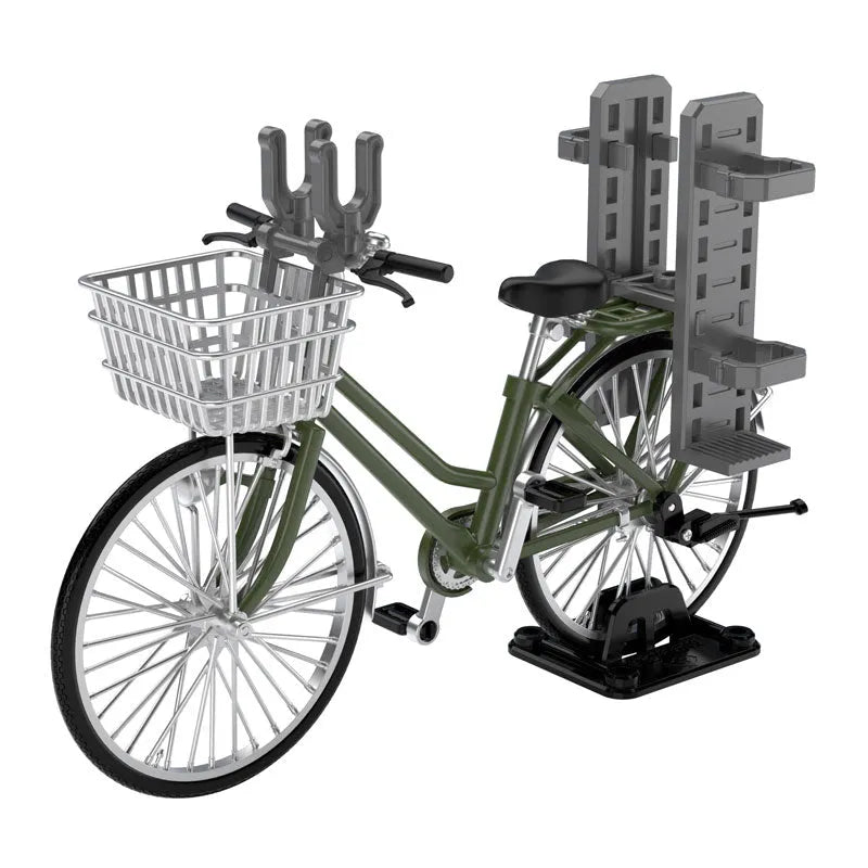 LittleArmory [LM007] School Bike (For Designated Defense School) Olive Drabㅤ – Tomytec – ActionFigureBrasil
