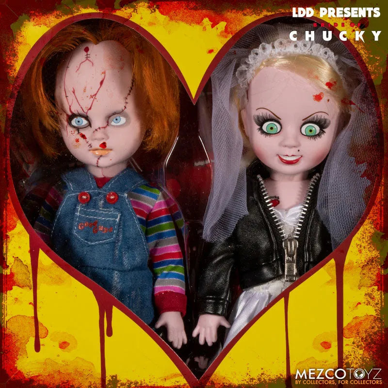 Living Dead Dolls / Child's Play Bride of Chucky: Chucky & Tiffany 2 Figures Setㅤ – Mezco – ActionFigure Brasil