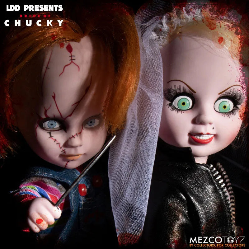 Living Dead Dolls / Child's Play Bride of Chucky: Chucky & Tiffany 2 Figures Setㅤ – Mezco – ActionFigure Brasil