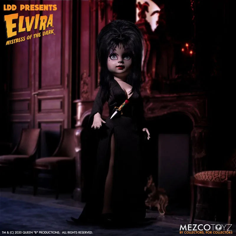 Living Dead Dolls - Elvira Mistress of the Dark - Elvira (Mezco)ㅤ – Mezco – ActionFigureBrasil