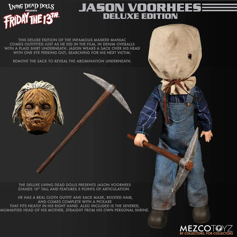 Living Dead Dolls/ Friday the 13th PART2: Jason Voorhees Deluxe Edition(Provisional Pre-order)ㅤ – Mezco – ActionFigureBrasil