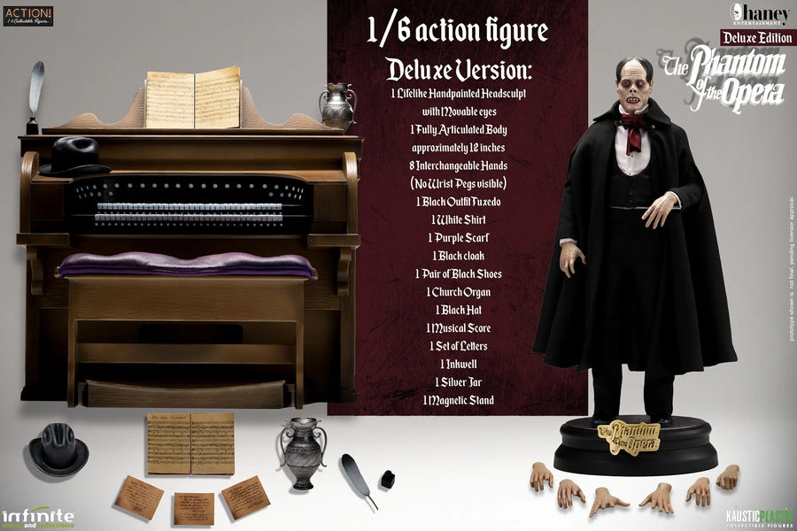 Lon Chaney as Phantom of the Opera Deluxe - LIMITED EDITION: 1200 (Deluxe Edition) – Infinite Statue – ActionFigure Brasil