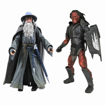 LOTR Select / Lord of the Rings Series 4: Gandalf & Uruk-hai Orc, Set of 2ㅤ – Diamond Select – ActionFigure Brasil