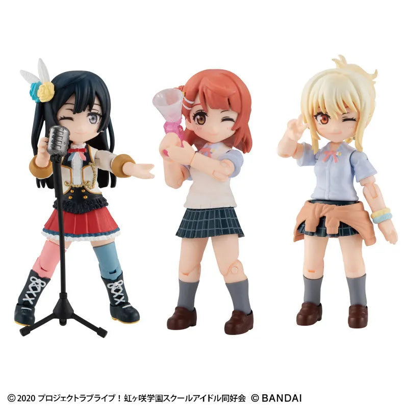 Love Live! Nijigasaki Gakuen School Idol Doukou Kai - Yuuki Setsuna - Miyashita Ai - Uehara Ayumu - Aqua Shooters! feat. Nijigasaki Gakuen School Idol Doukou Kai 01 (Bandai)ㅤ – Bandai – ActionFigure Brasil