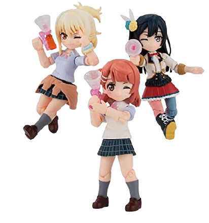Love Live! Nijigasaki Gakuen School Idol Doukou Kai - Yuuki Setsuna - Miyashita Ai - Uehara Ayumu - Aqua Shooters! feat. Nijigasaki Gakuen School Idol Doukou Kai 01 (Bandai)ㅤ – Bandai – ActionFigure Brasil
