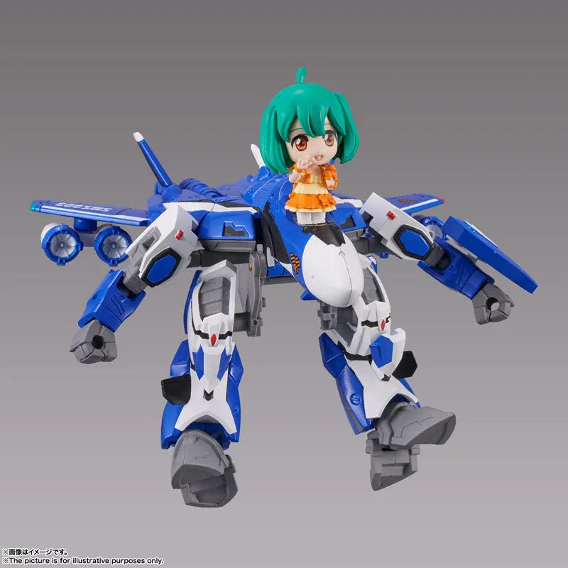 Macross Frontier - Ranka Lee - VF-25G Messiah Valkyrie (Michael Blanc Custom) - Tiny Session - VF-25G Messiah Valkyrie (Michael Use) with Ranka (Bandai Spirits)ㅤ – Bandai Spirits – ActionFigure Brasil