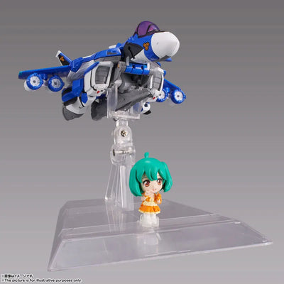 Macross Frontier - Ranka Lee - VF-25G Messiah Valkyrie (Michael Blanc Custom) - Tiny Session - VF-25G Messiah Valkyrie (Michael Use) with Ranka (Bandai Spirits)ㅤ – Bandai Spirits – ActionFigureBrasil — ângulo diferente