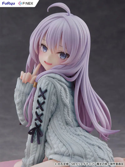 Majo no Tabitabi - Elaina - F:Nex - 1/7 - Knit ver., Repaint Blue (FuRyu)ㅤ – FuRyu – ActionFigureBrasil — com base expositora