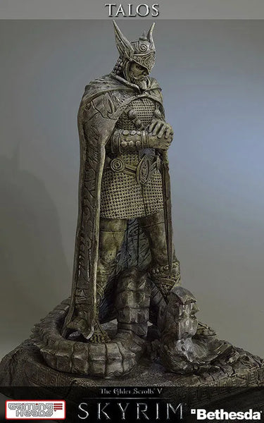[Mamegyorai Limited Distribution] The Elder Scrolls V: Skyrim - Shrine of Talos 1/6 Statueㅤ – Gaming Heads – ActionFigure Brasil — com base expositora