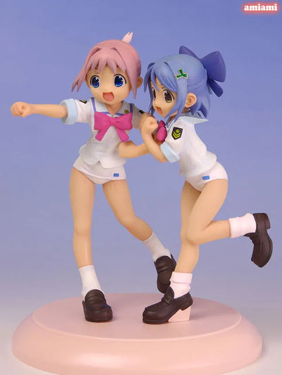 Manabi Straight! - Manami Amamiya & Mika Inamori White School Swimsuit Ver.ㅤ – Gantaku – ActionFigure Brasil — com base expositora