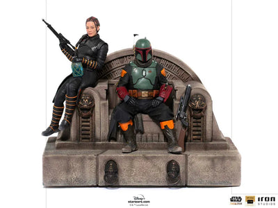 Mandalorian "Deluxe Art Scale" 1/10 Boba Fett & Fennec Shand (Throne)ㅤ – Iron Studios – ActionFigureBrasil