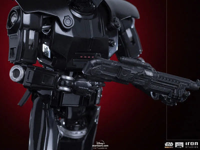 Mandalorian Iron Studios Statue Battle Diorama Series Dark Trooperㅤ – Iron Studios – ActionFigure Brasil — ângulo diferente