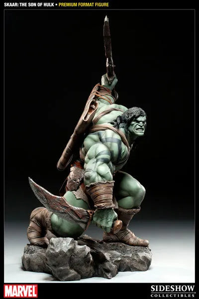 Marvel 1/4 Scale Premium Figure - Skaar Son of Hulkㅤ – Sideshow Collectibles – ActionFigure Brasil — ângulo diferente