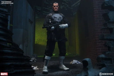 "Marvel Comics" 1/6 Scale Figure [SideShow Sixth Scale] #002 Punisherㅤ – Sideshow Collectibles – ActionFigureBrasil — iluminação de estúdio