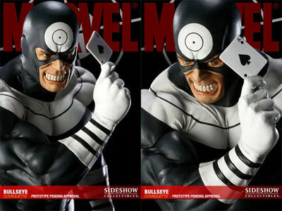 Marvel Comiquette - Bullseyeㅤ – Sideshow Collectibles – ActionFigureBrasil — com base expositora