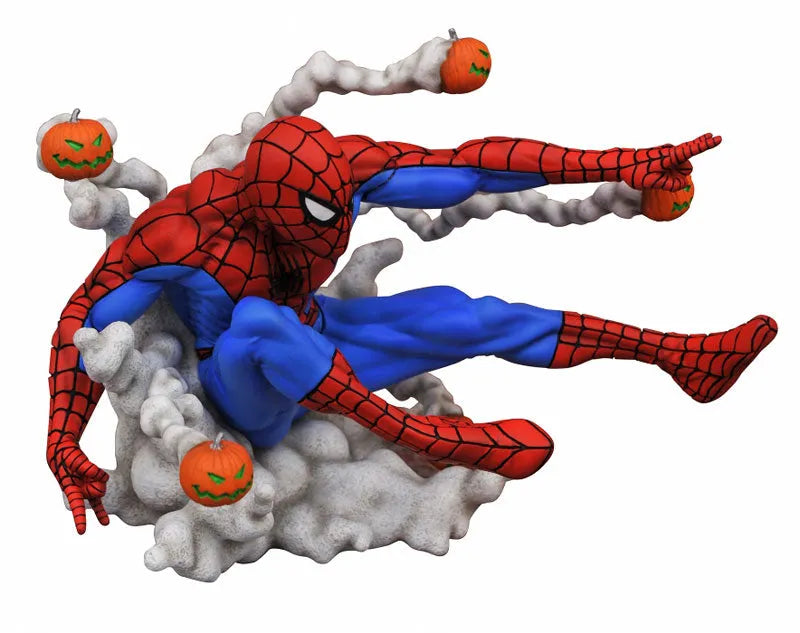Marvel Gallery / Marvel Comics: Pumpkin Bomb Spider-Man Wall-Mount PVC Statueㅤ – Diamond Select – ActionFigure Brasil