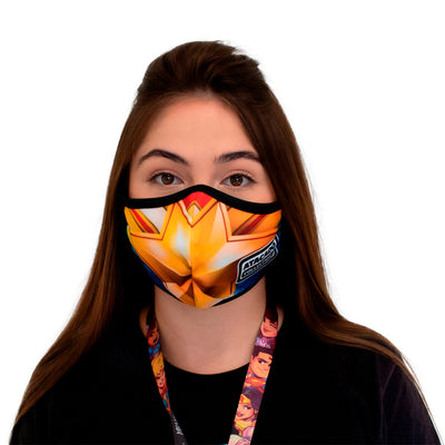 MÁSCARA REUTILIZÁVEL DE TECIDO - CAPITÃ MARVEL (ATACADO COLLECTIONS)