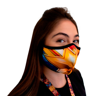 MÁSCARA REUTILIZÁVEL DE TECIDO - CAPITÃ MARVEL (ATACADO COLLECTIONS)