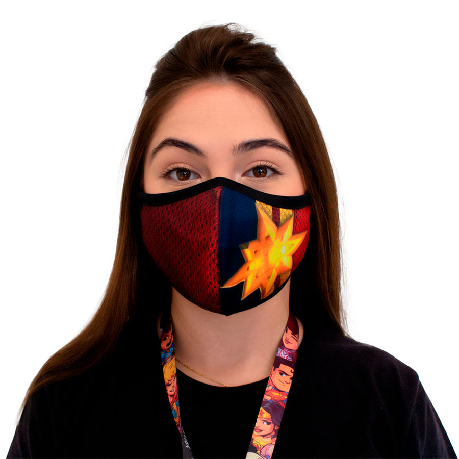 MÁSCARA REUTILIZÁVEL DE TECIDO - CAPITÃ MARVEL