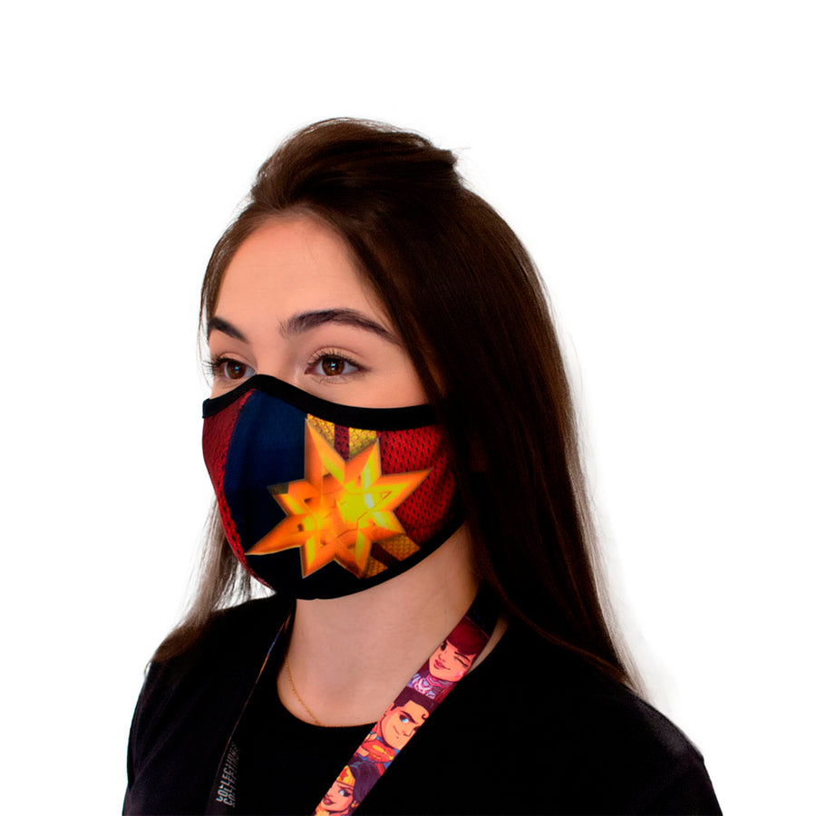 MÁSCARA REUTILIZÁVEL DE TECIDO - CAPITÃ MARVEL