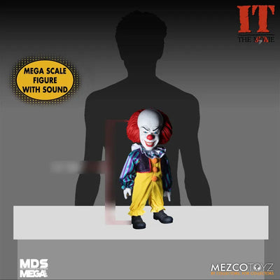 MDS Designer Series / IT: Pennywise 15 Inch Mega Scale Figure with Soundㅤ – Mezco – ActionFigureBrasil — ambientada