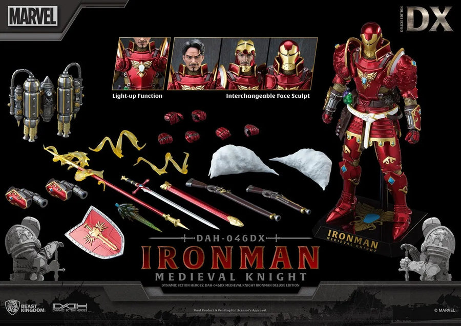 Medieval Knight Iron Man (Deluxe) (Deluxe Version) – Beast Kingdom – ActionFigure Brasil
