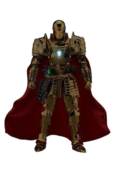 Medieval Knight Iron Man (Golden) - LIMITED EDITION: 700 – Beast Kingdom – ActionFigure Brasil — acessórios