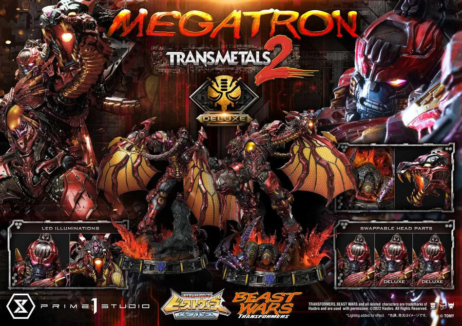 Megatron Transmetal 2 (Deluxe Bonus Version) Beast Wars(Metals): Transformers – Prime1Studio – ActionFigure Brasil