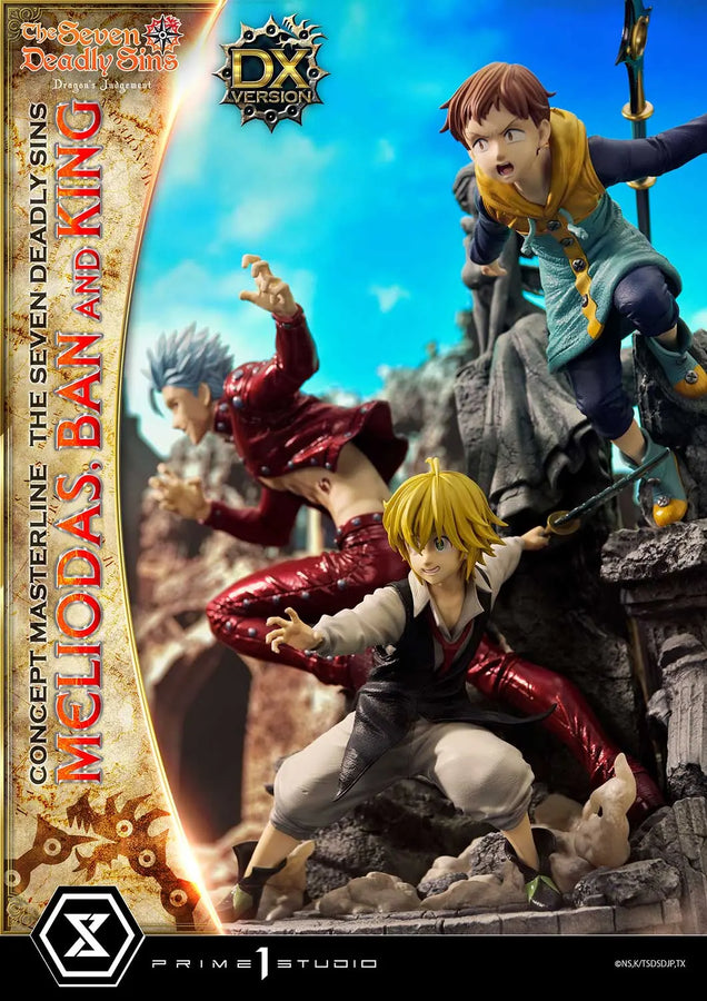 Meliodas, Ban and King (Deluxe Bonus Version) The Seven Deadly Sins – Prime1Studio – ActionFigure Brasil