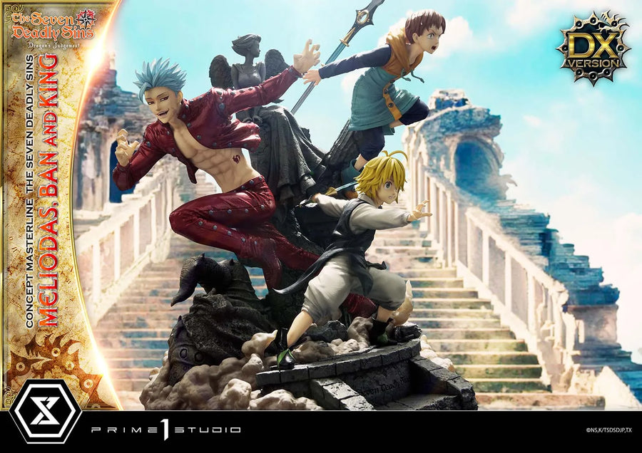 Meliodas, Ban and King (Deluxe Bonus Version) The Seven Deadly Sins – Prime1Studio – ActionFigure Brasil