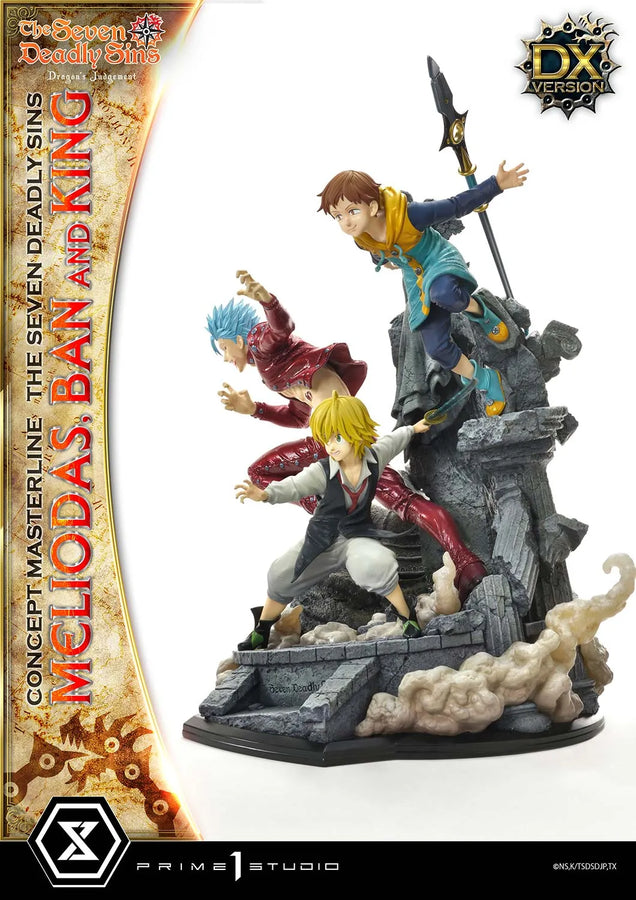 Meliodas, Ban and King (Deluxe Bonus Version) The Seven Deadly Sins – Prime1Studio – ActionFigure Brasil