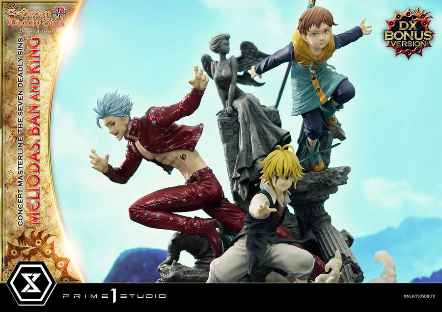 Meliodas, Ban and King (Deluxe Bonus Version) The Seven Deadly Sins – Prime1Studio – ActionFigure Brasil