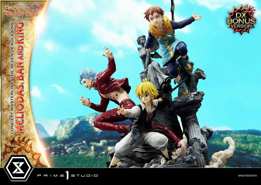 Meliodas, Ban and King (Deluxe Bonus Version) The Seven Deadly Sins – Prime1Studio – ActionFigure Brasil