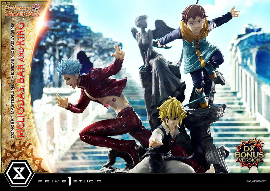 Meliodas, Ban and King (Deluxe Bonus Version) The Seven Deadly Sins – Prime1Studio – ActionFigure Brasil
