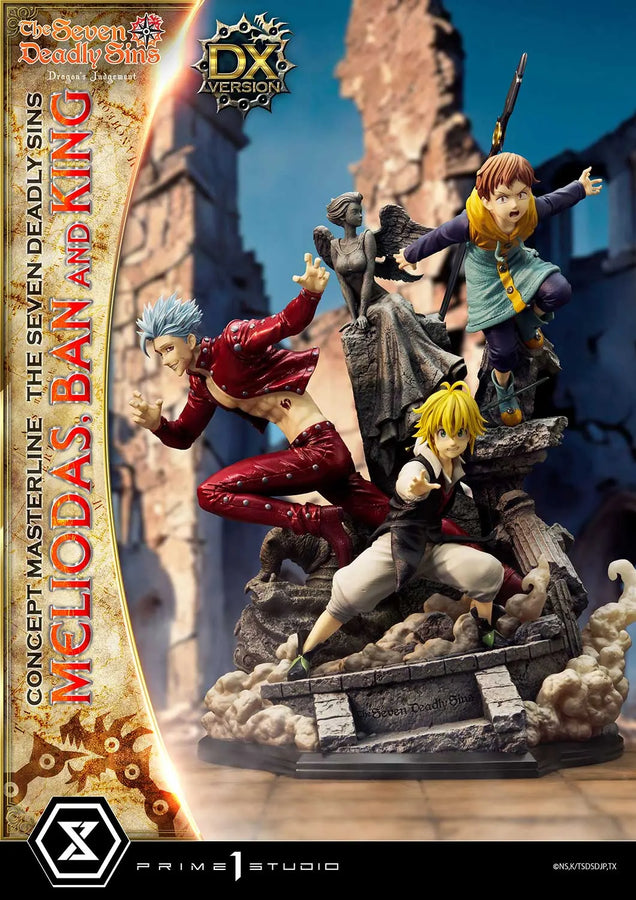 Meliodas, Ban and King (Deluxe Bonus Version) The Seven Deadly Sins – Prime1Studio – ActionFigure Brasil
