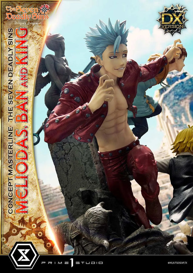 Meliodas, Ban and King (Deluxe Bonus Version) The Seven Deadly Sins – Prime1Studio – ActionFigure Brasil