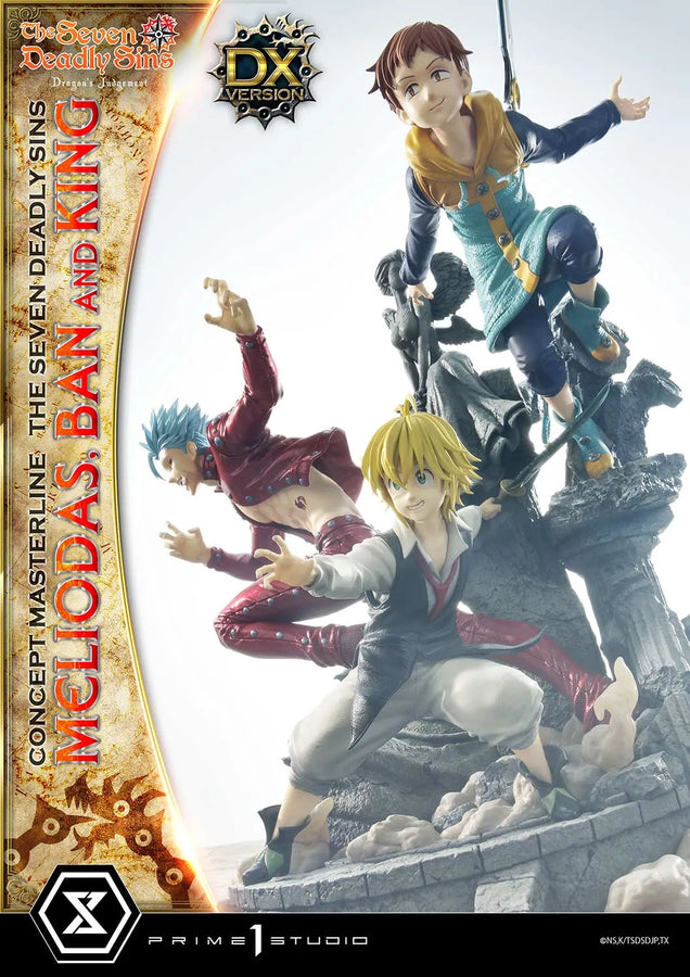 Meliodas, Ban and King (Deluxe Bonus Version) The Seven Deadly Sins – Prime1Studio – ActionFigure Brasil