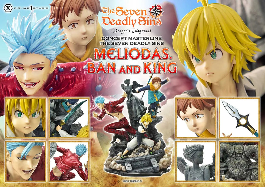 Meliodas, Ban and King (Regular Version) The Seven Deadly Sins – Prime1Studio – ActionFigure Brasil