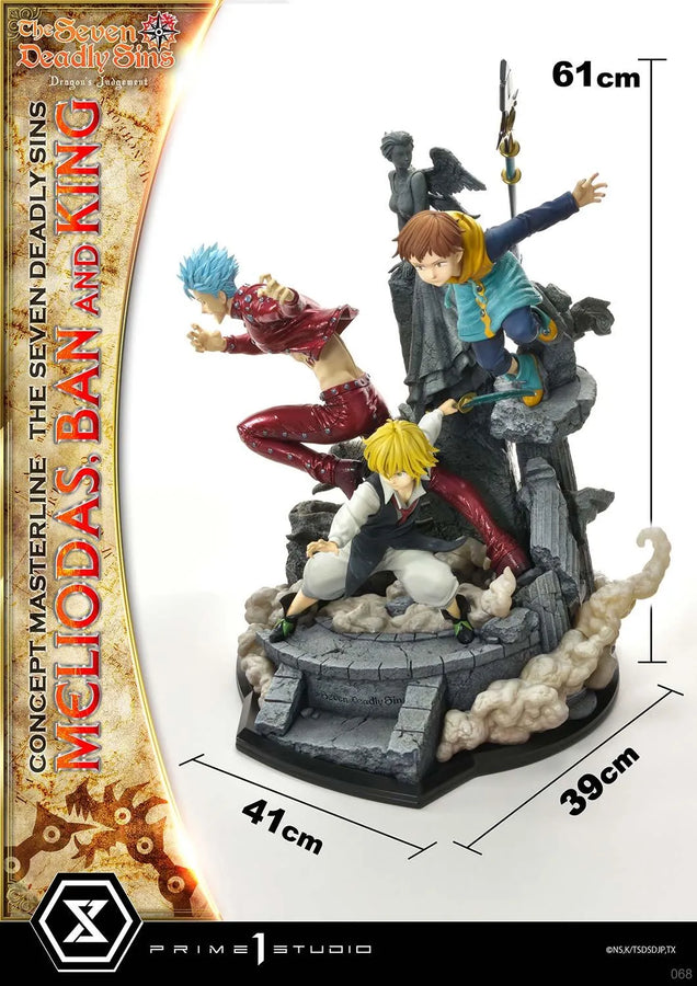 Meliodas, Ban and King (Regular Version) The Seven Deadly Sins – Prime1Studio – ActionFigure Brasil
