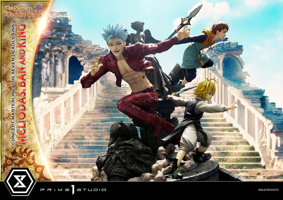 Meliodas, Ban and King (Regular Version) The Seven Deadly Sins – Prime1Studio – ActionFigure Brasil