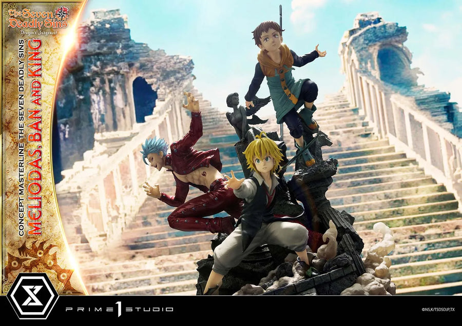 Meliodas, Ban and King (Regular Version) The Seven Deadly Sins – Prime1Studio – ActionFigure Brasil