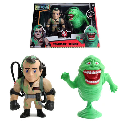 Metals Diecast - Ghostbusters: Peter Venkman & Slimer 4 Inch Figure Twin Packㅤ – Jada Toys – ActionFigure Brasil — embalagem