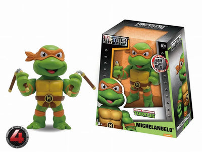 Metals Diecast - TMNT Teenage Mutant Ninja Turtles: Michelangelo 4 Inch Figureㅤ – Jada Toys – ActionFigureBrasil — close