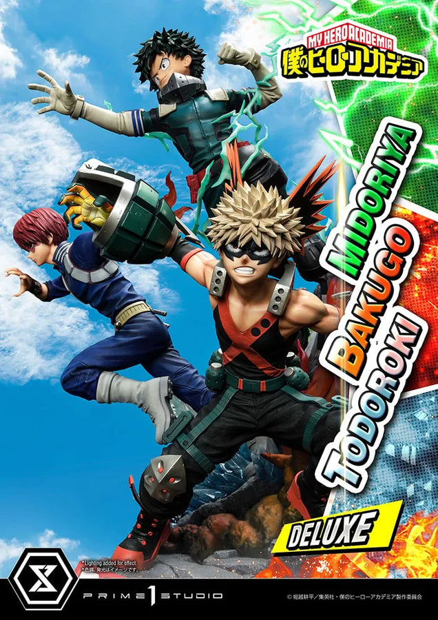 Midoriya, Bakugo & Todoroki (Deluxe Version) - LIMITED EDITION: 200 (Deluxe Version) – Prime 1 Studio – ActionFigure Brasil
