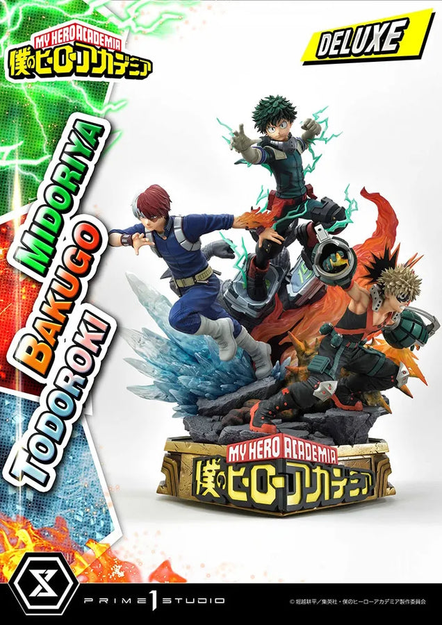 Midoriya, Bakugo & Todoroki (Deluxe Version) - LIMITED EDITION: 200 (Deluxe Version) – Prime 1 Studio – ActionFigure Brasil