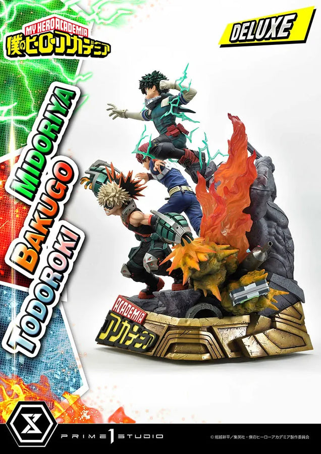 Midoriya, Bakugo & Todoroki (Deluxe Version) - LIMITED EDITION: 200 (Deluxe Version) – Prime 1 Studio – ActionFigure Brasil