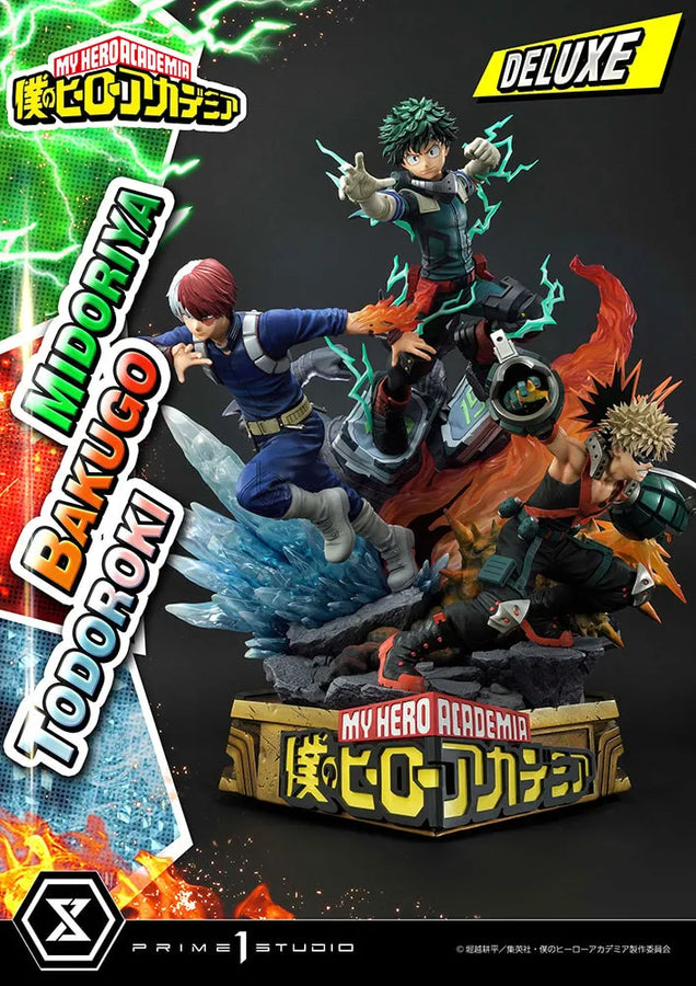 Midoriya, Bakugo & Todoroki (Deluxe Version) - LIMITED EDITION: 200 (Deluxe Version) – Prime 1 Studio – ActionFigure Brasil